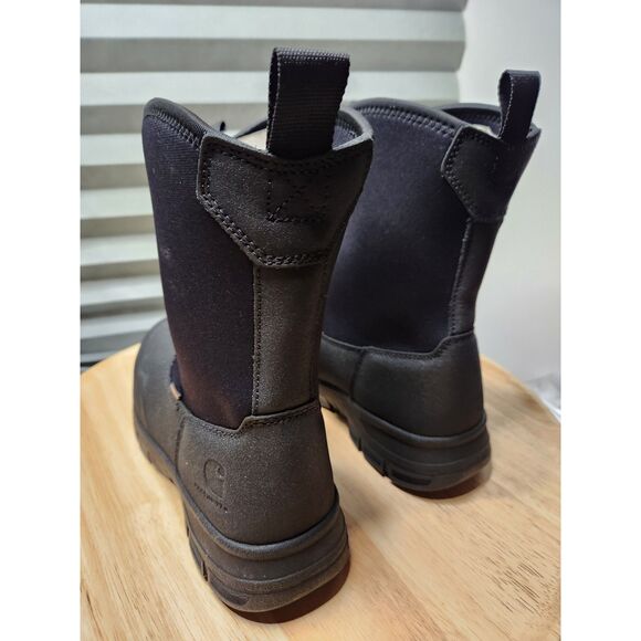 Carhartt Kentwood Steel Toe Work Boots – Men’s 8.5 Black Waterproof Wellington - Picture 9 of 14